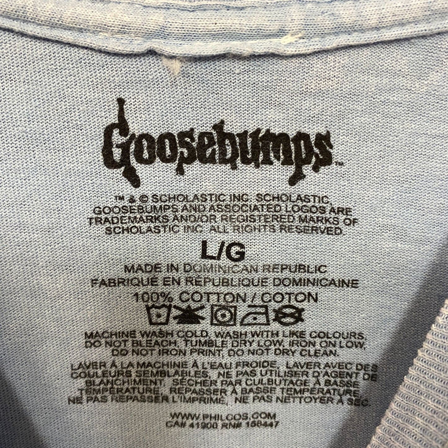 Goosebumps No Strings Attached RL Stines Horror T-Shirt L