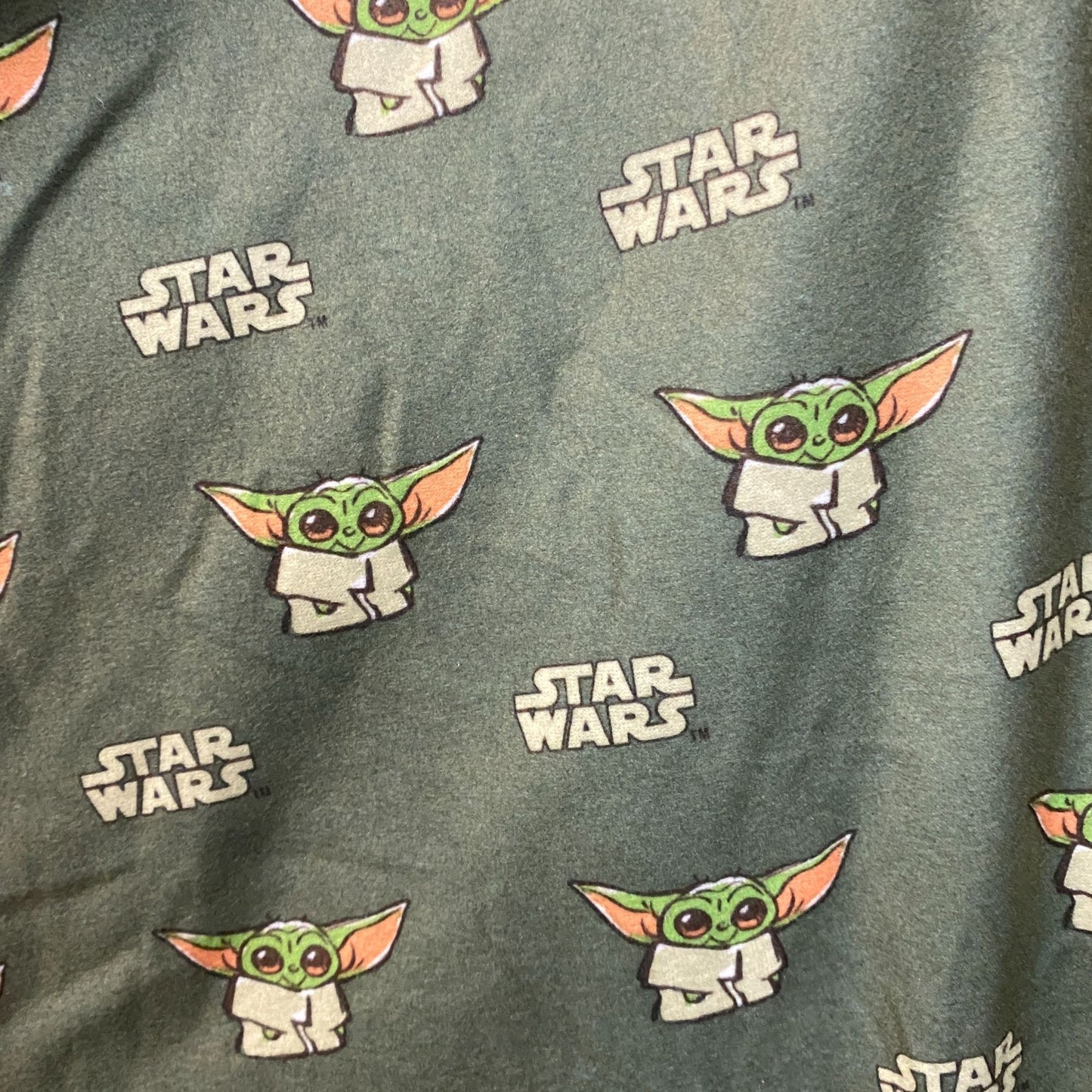 Star Wars The Mandalorian Grogu Graphic Print Green Pajama Pants XL