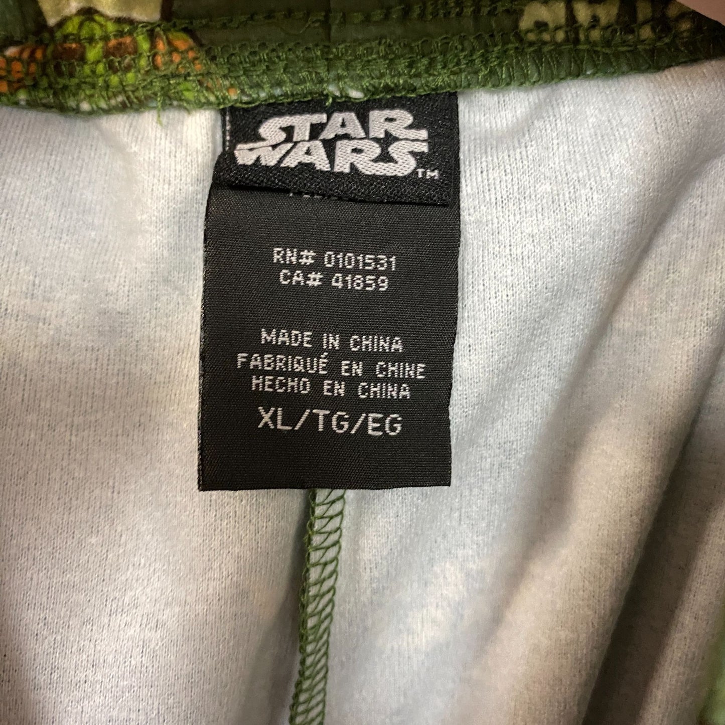 Star Wars The Mandalorian Grogu Graphic Print Green Pajama Pants XL