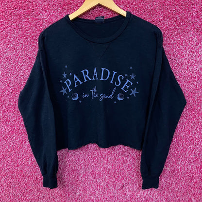 Paradise In The Sand Cropped Crewneck Size Medium