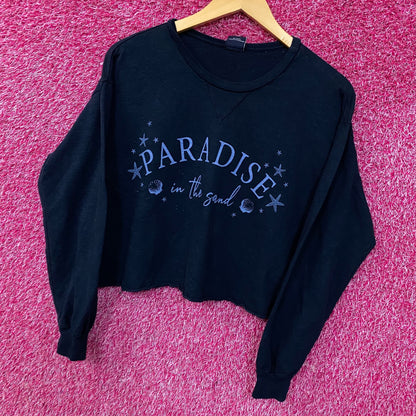 Paradise In The Sand Cropped Crewneck Size Medium