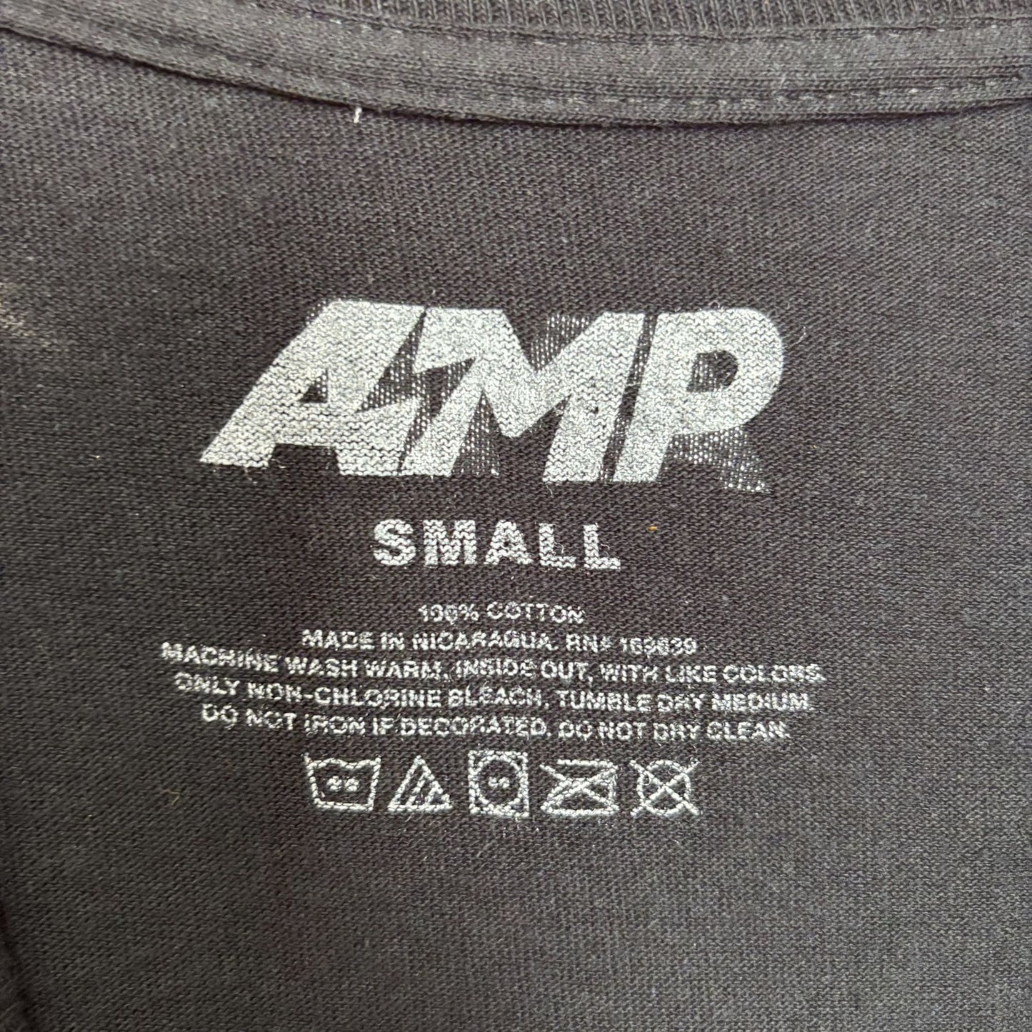 AMP Skull Lightning  Black T-Shirt Small