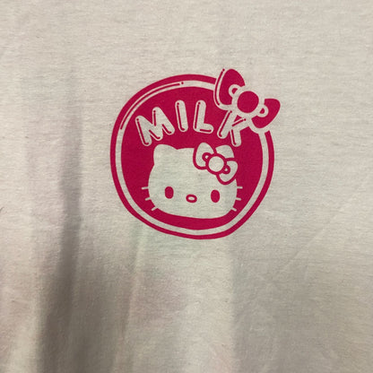 Hello Kitty Strawberry Milk Kawaii Graphic Design T-Shirt Small