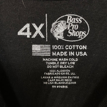 Bass Pro Shops USA Land Of The Free Green Graphic T-Shirt 4X