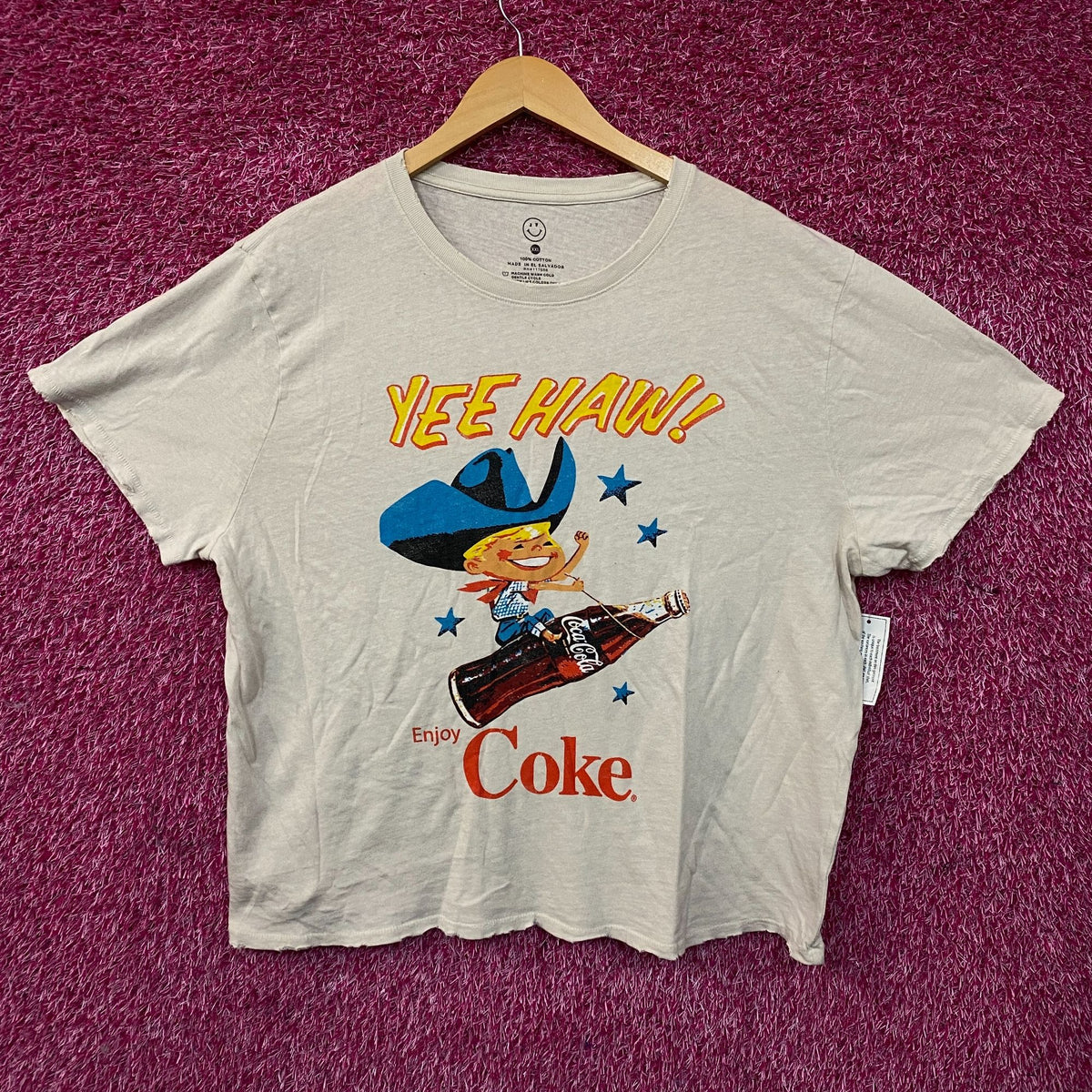 Coca-Cola Cowboy Yee Haw Retro Graphic T-Shirt 2XL