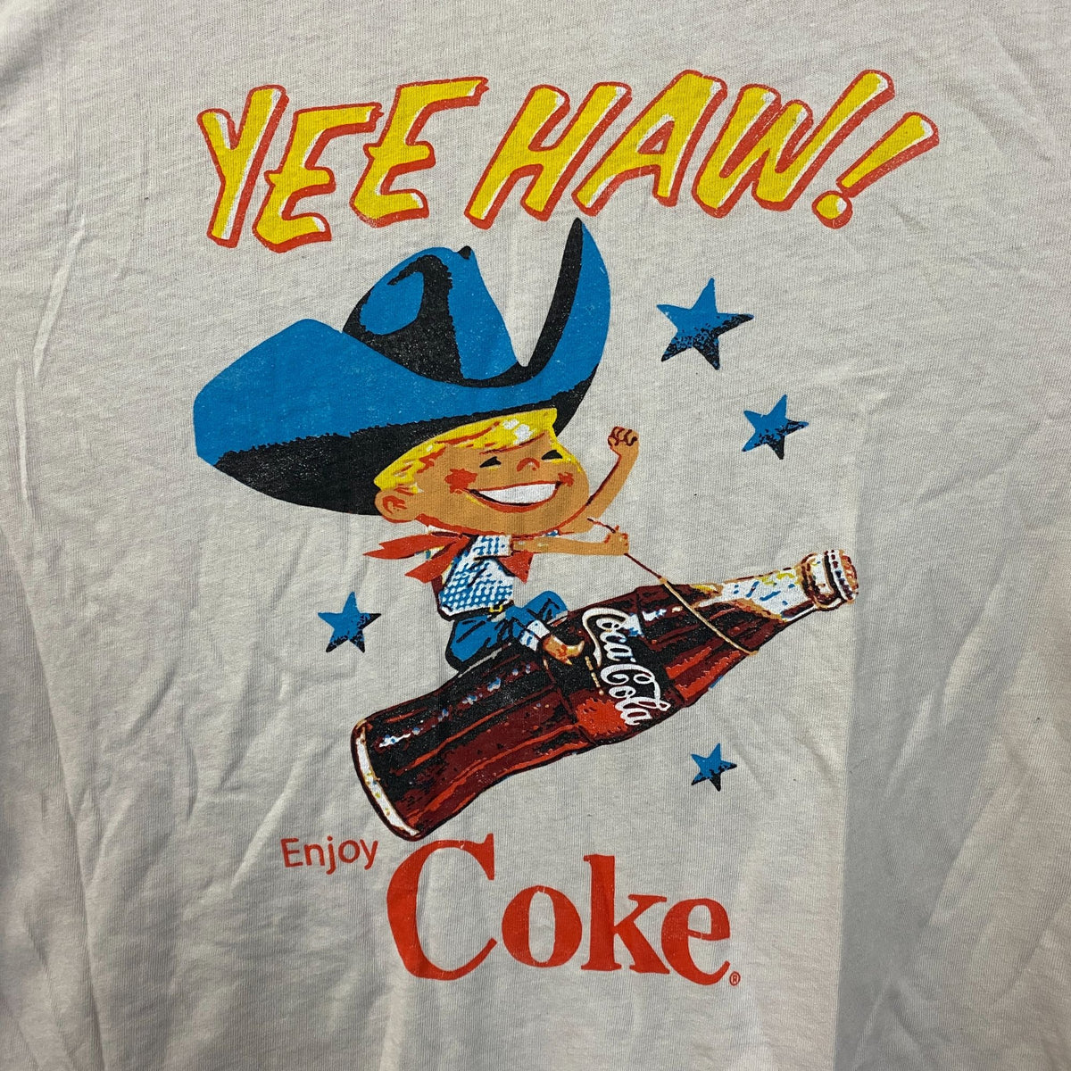 Coca-Cola Cowboy Yee Haw Retro Graphic T-Shirt 2XL
