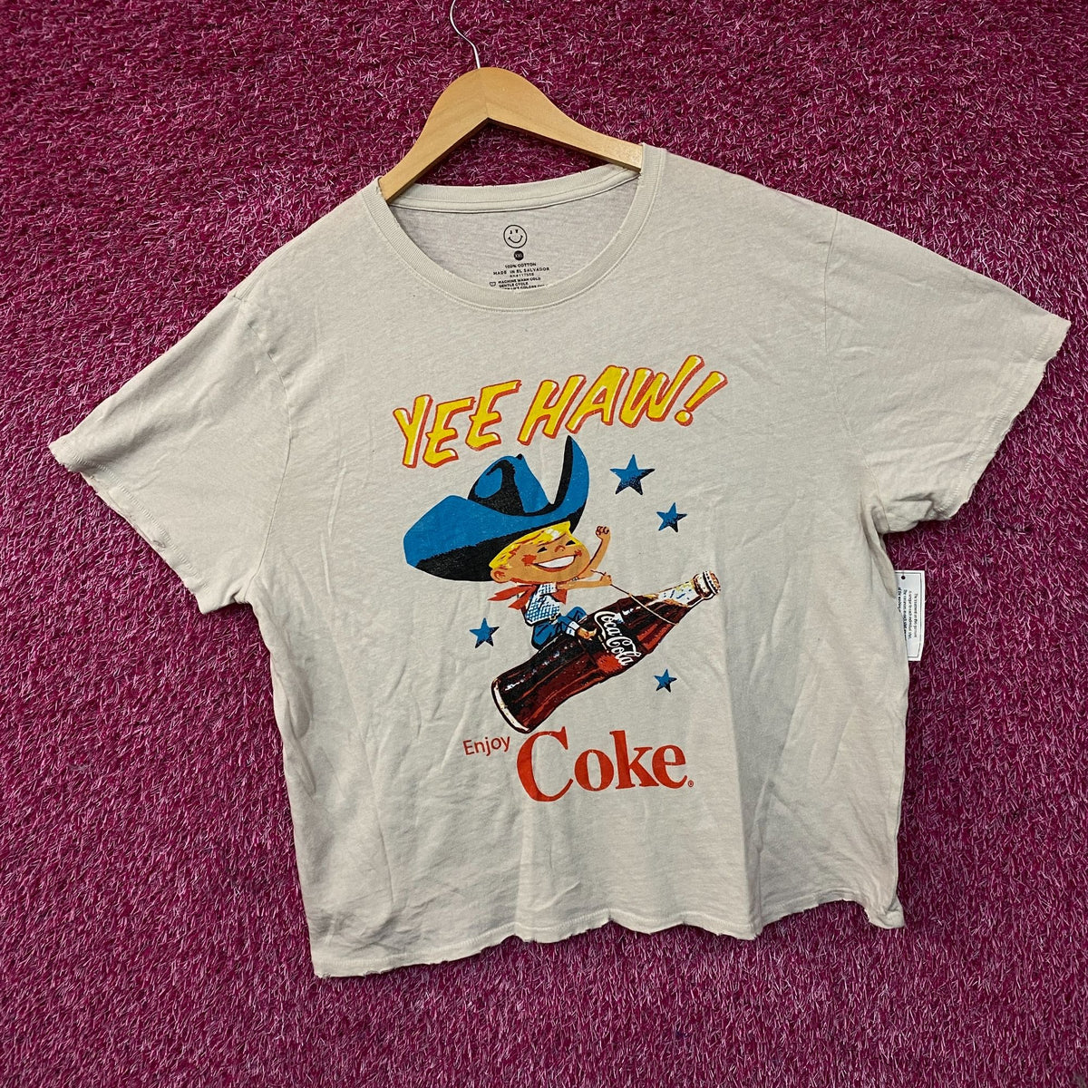 Coca-Cola Cowboy Yee Haw Retro Graphic T-Shirt 2XL