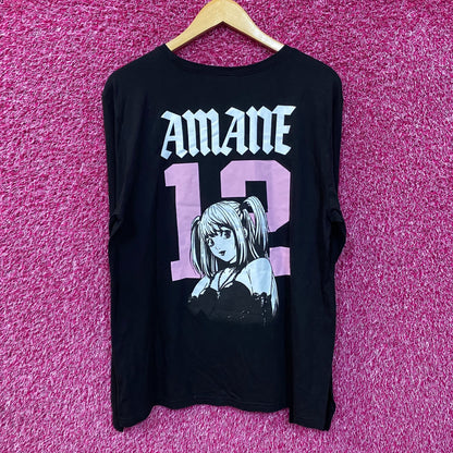 Death Note Kira Misa Amane Anime Long Sleeve T-Shirt XL