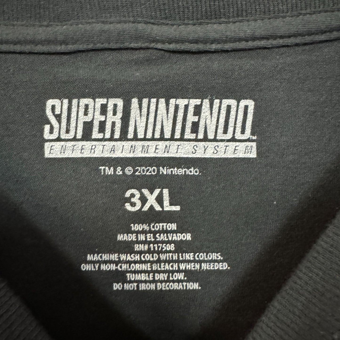 Super Nintendo NES Logo T-shirt size 3XL