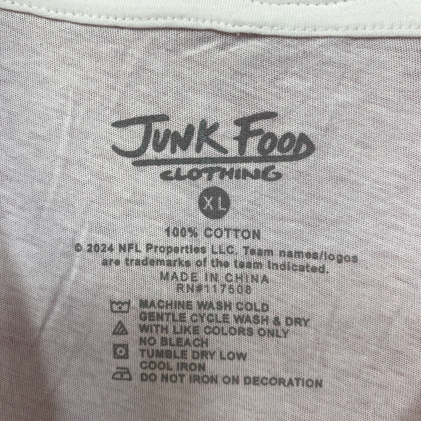 Junk Food Clothing NFL Buffalo Bills Cropped Sleeveless T-Shirt XL
