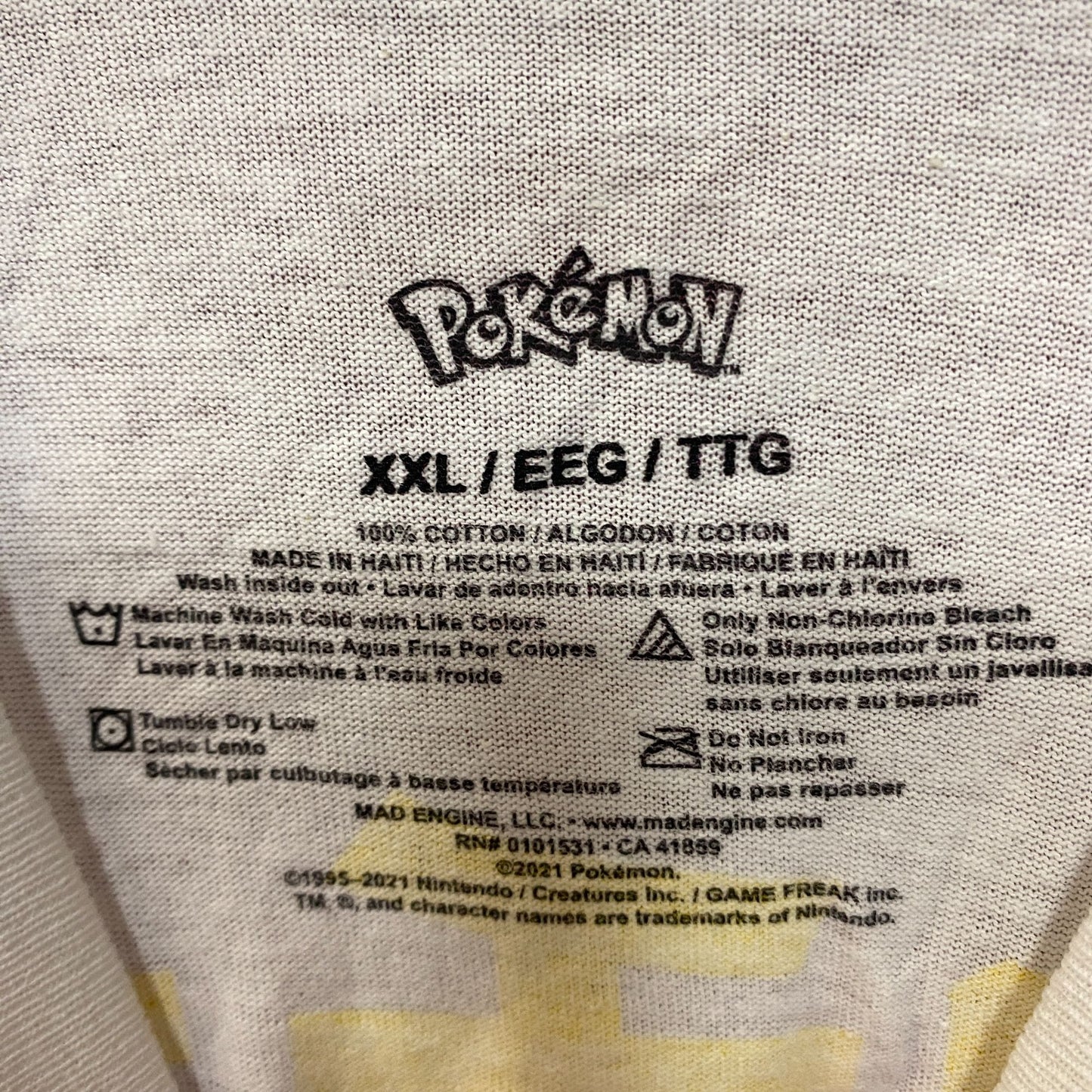 Pokemon Pikachu Game Shirt Gotta Catch Em All T-Shirt 2XL