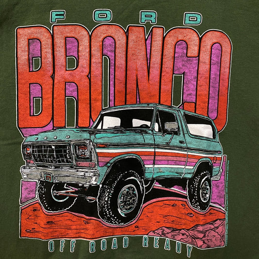 Junk Food Clothing Ford Bronco Off Road Ready Flea Market Women's Crop Tee Small