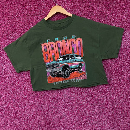 Junk Food Clothing Ford Bronco Off Road Ready Flea Market Women's Crop Tee Small