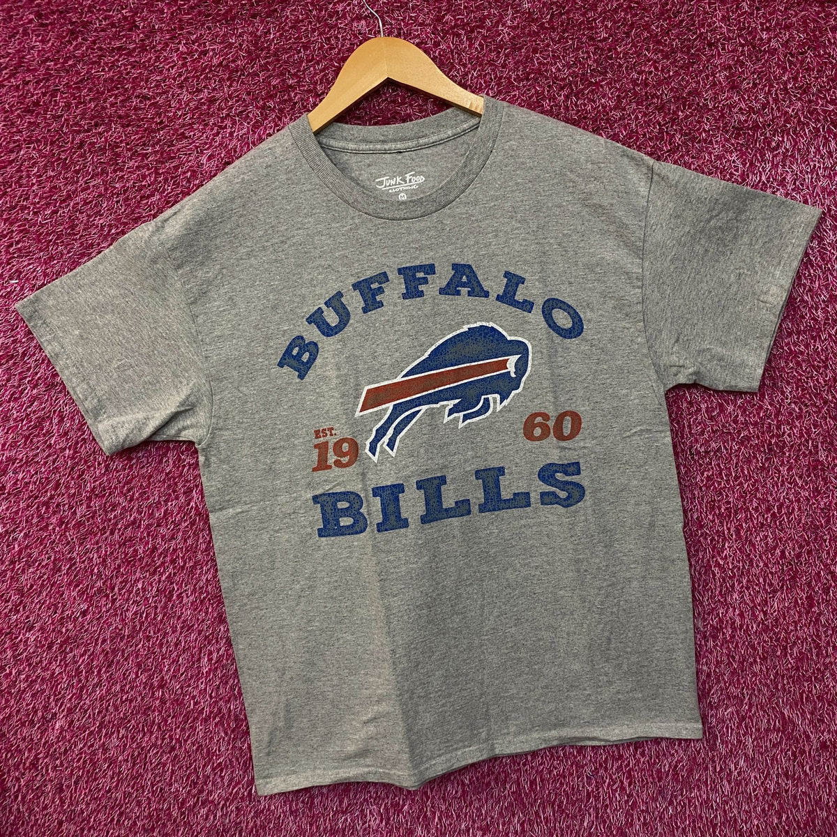Junk Food Buffalo Bills Vintage Style Graphic T-Shirt Medium