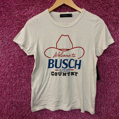 Welcome to Busch Light Country Cowboy Hat Women's T-Shirt XL