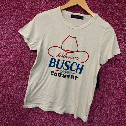 Welcome to Busch Light Country Cowboy Hat Women's T-Shirt XL