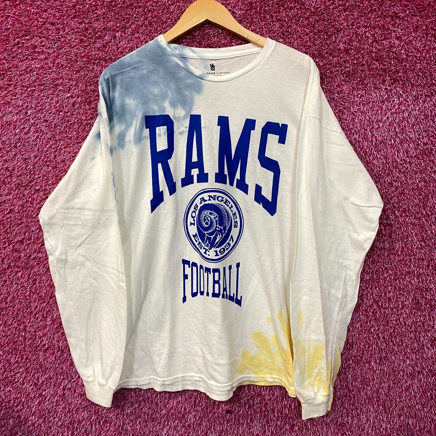 NFL Franchise NFC West Los Angeles Rams Tie-Dye Long Sleeve Large