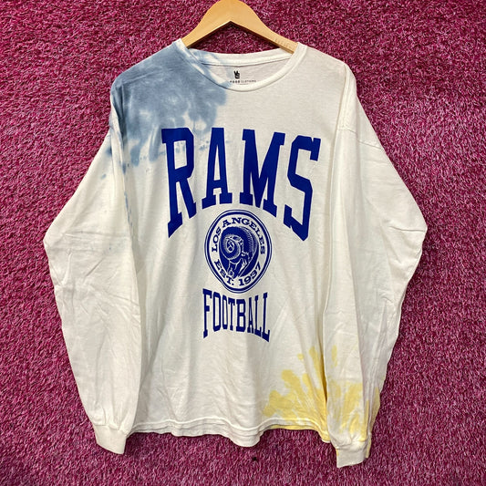 NFL Franchise NFC West Los Angeles Rams Tie-Dye Long Sleeve Large