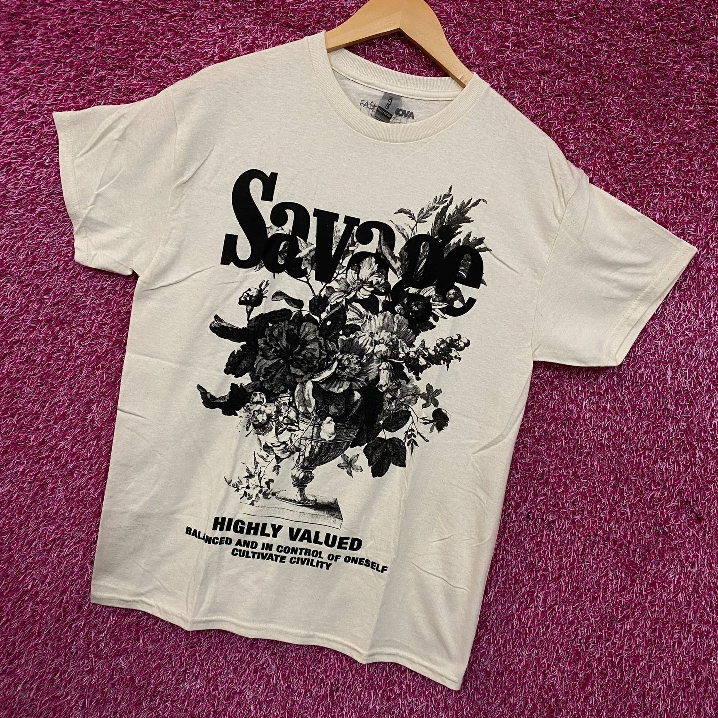 Fashion Nova Savage Flora Graphic T-Shirt Medium