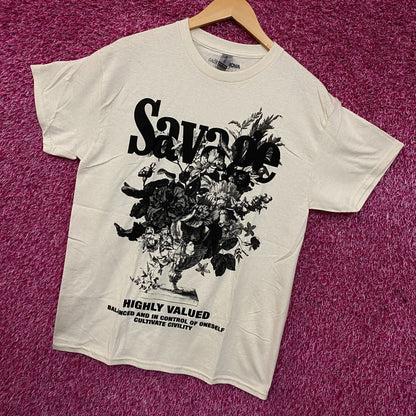 Fashion Nova Savage Flora Graphic T-Shirt Medium