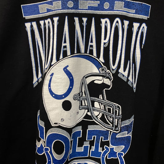 Junk Food Clothing Indianapolis Colts Helmet Logo Flea Market Crew Sweatshirt Medium