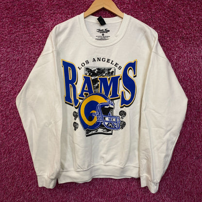 Junk Food Clothing Los Angeles Rams Conversion Crew Fleece Medium