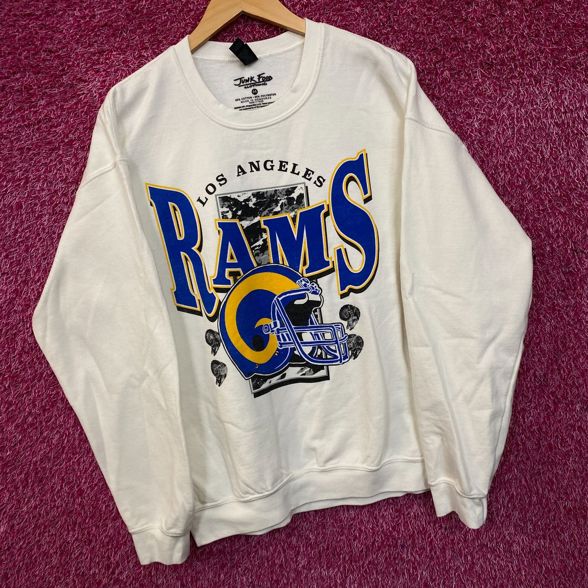 Junk Food Clothing Los Angeles Rams Conversion Crew Fleece Medium