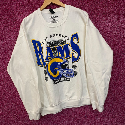 Junk Food Clothing Los Angeles Rams Conversion Crew Fleece Medium