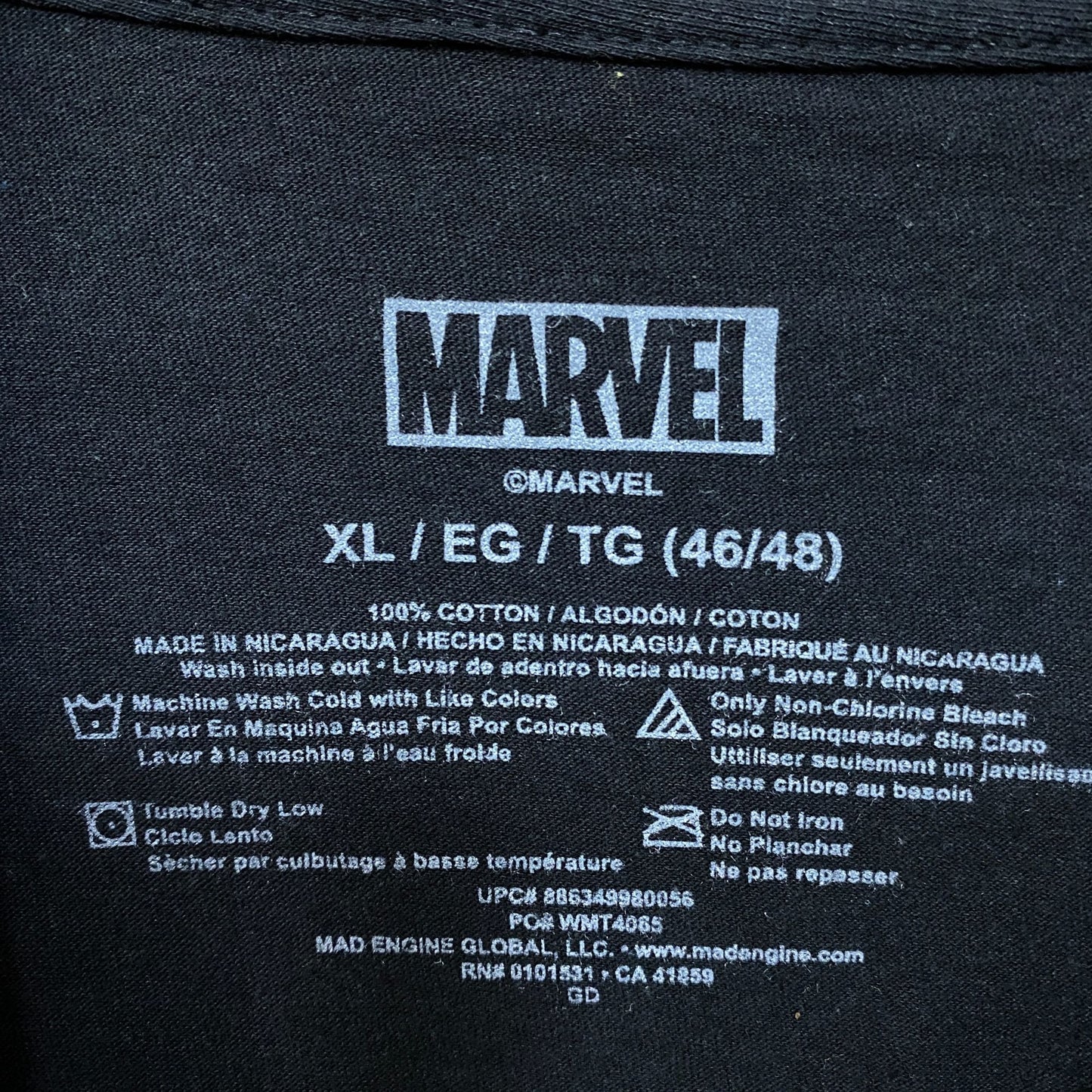 Marvel Comics Wolverine X-Men T-Shirt Size Extra Large