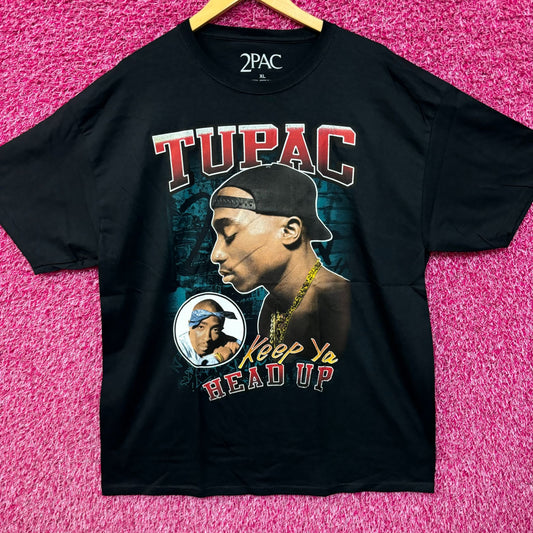 Tupac Keep Ya Head Up Rap Single West Coast Hip Hop Tee XL