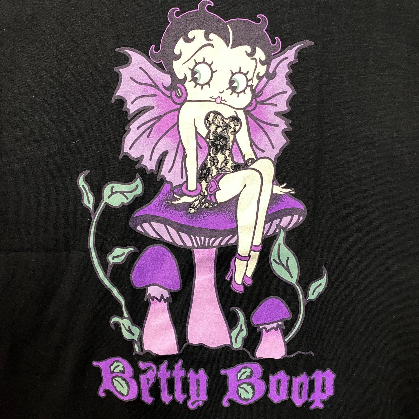Betty Boop Gothic Mushroom Pixie Animated Movie T-Shirt Medium