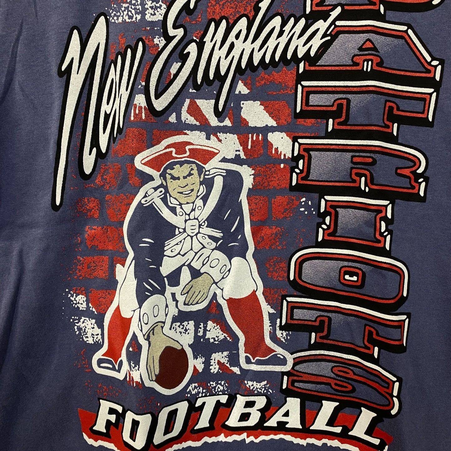 Junk Food Clothing New England Patriots Brick Vintage Style Women's Tee XS