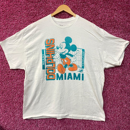 Disney x Junk Food NFL Miami Dolphins Mickey Mouse Field T-Shirt XL