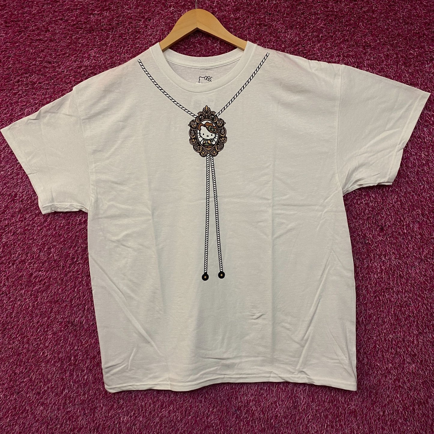 Sanrio Hello Kitty Bolo Tie Cute Graphic T-Shirt Large