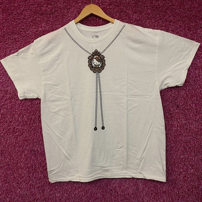 Sanrio Hello Kitty Bolo Tie Cute Graphic T-Shirt Large