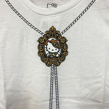 Sanrio Hello Kitty Bolo Tie Cute Graphic T-Shirt Large