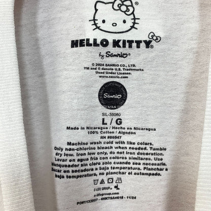 Sanrio Hello Kitty Bolo Tie Cute Graphic T-Shirt Large