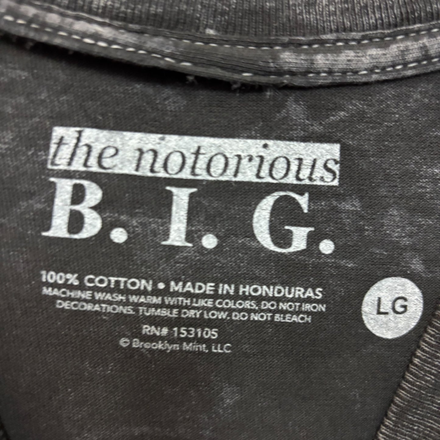 Biggie Smalls It Was All A Dream Acid Wash Rap tee size large