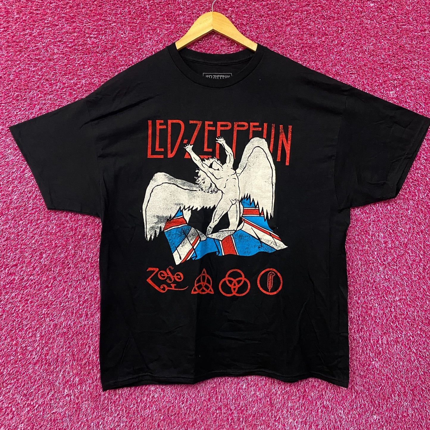 Led Zeppelin Icarus Union Jack Flag T-Shirt XL