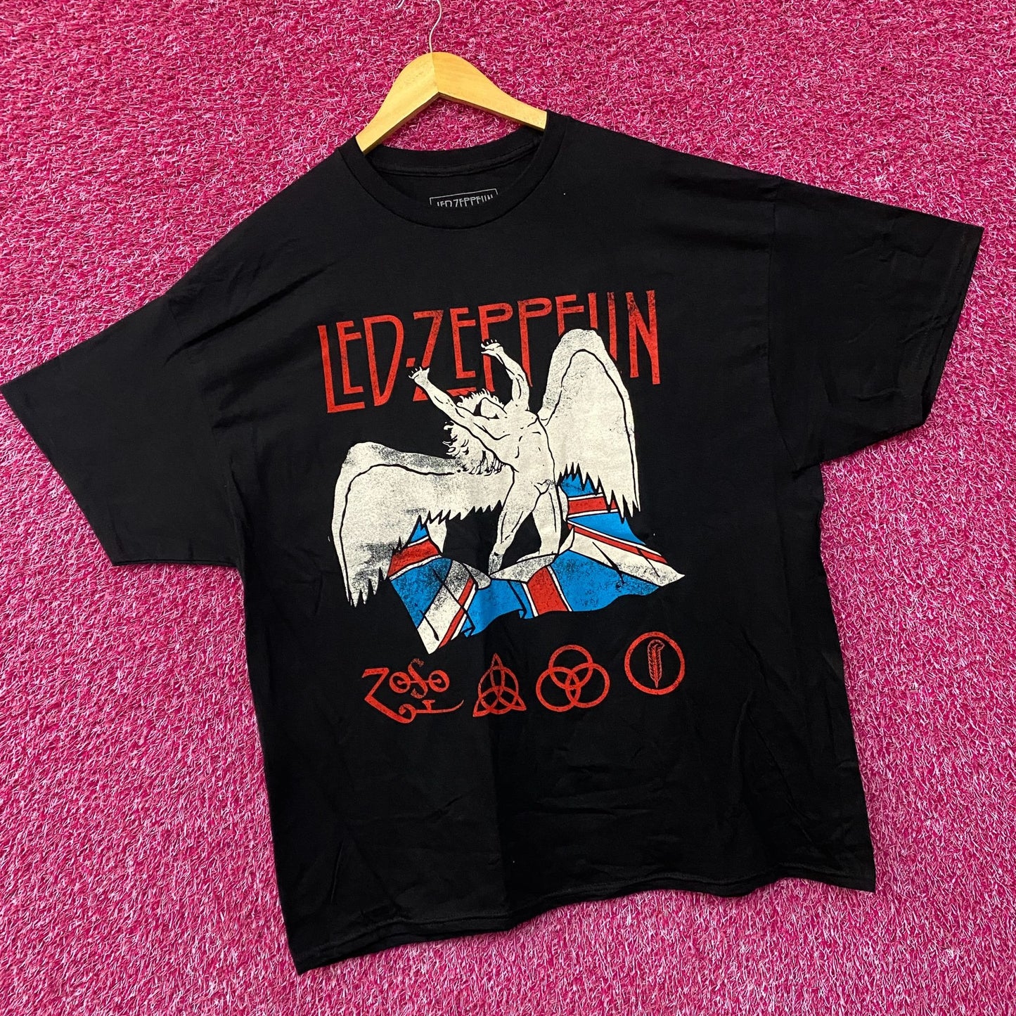 Led Zeppelin Icarus Union Jack Flag T-Shirt XL