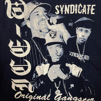 Ice-T Rhyme Syndicate 50th Anniversary of Hip Hop Graphic T-Shirt Small