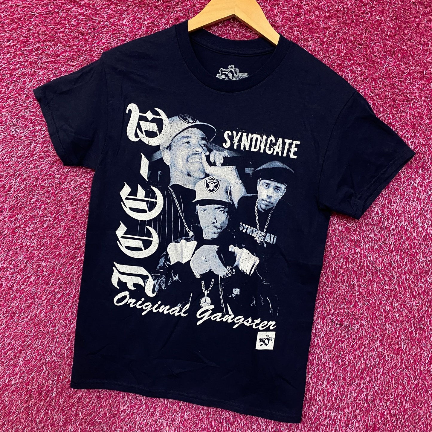 Ice-T Rhyme Syndicate 50th Anniversary of Hip Hop Graphic T-Shirt Small