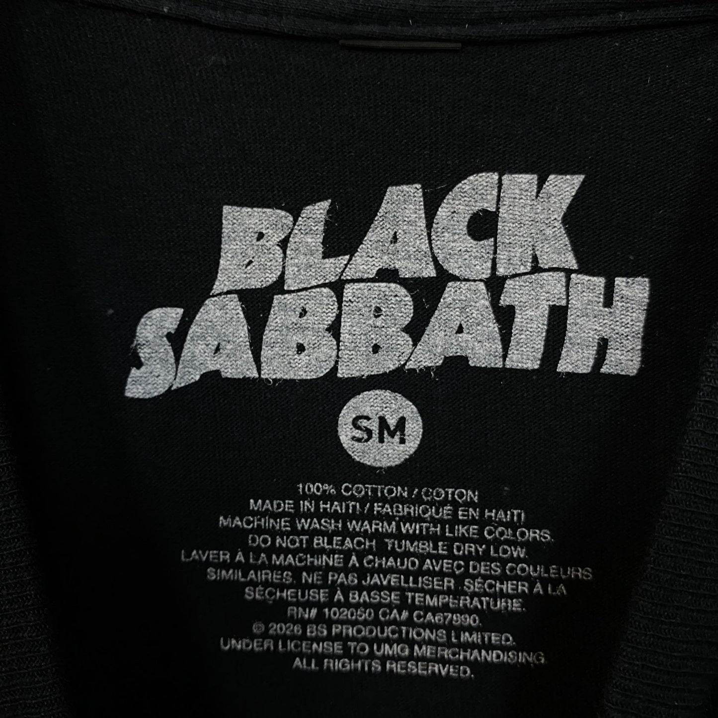 Black Sabbath Crowd Logo Heavy Metal Band T-Shirt Small