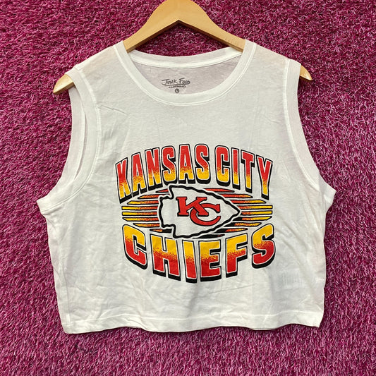 Junk Food NFL Kansas City Chiefs Sleeveless Cropped T-Shirt Large