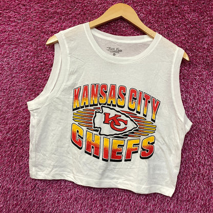 Junk Food NFL Kansas City Chiefs Sleeveless Cropped T-Shirt Large