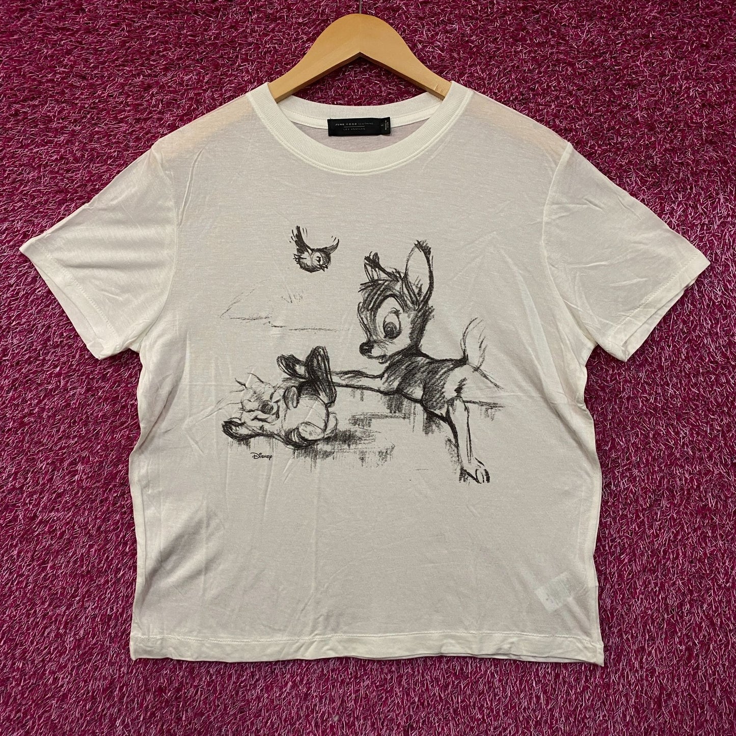 Disney Bambi Sketch Vintage Style Graphic Tissue Tee Small