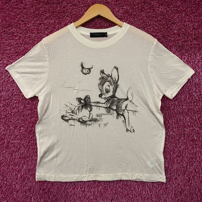 Disney Bambi Sketch Vintage Style Graphic Tissue Tee Small