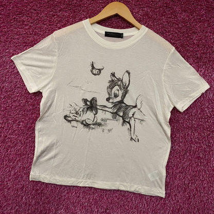 Disney Bambi Sketch Vintage Style Graphic Tissue Tee Small