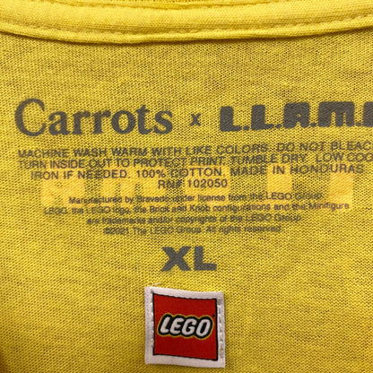 Carrots x Llama Lego Yellow Long Sleeve Tshirt size Extras Large
