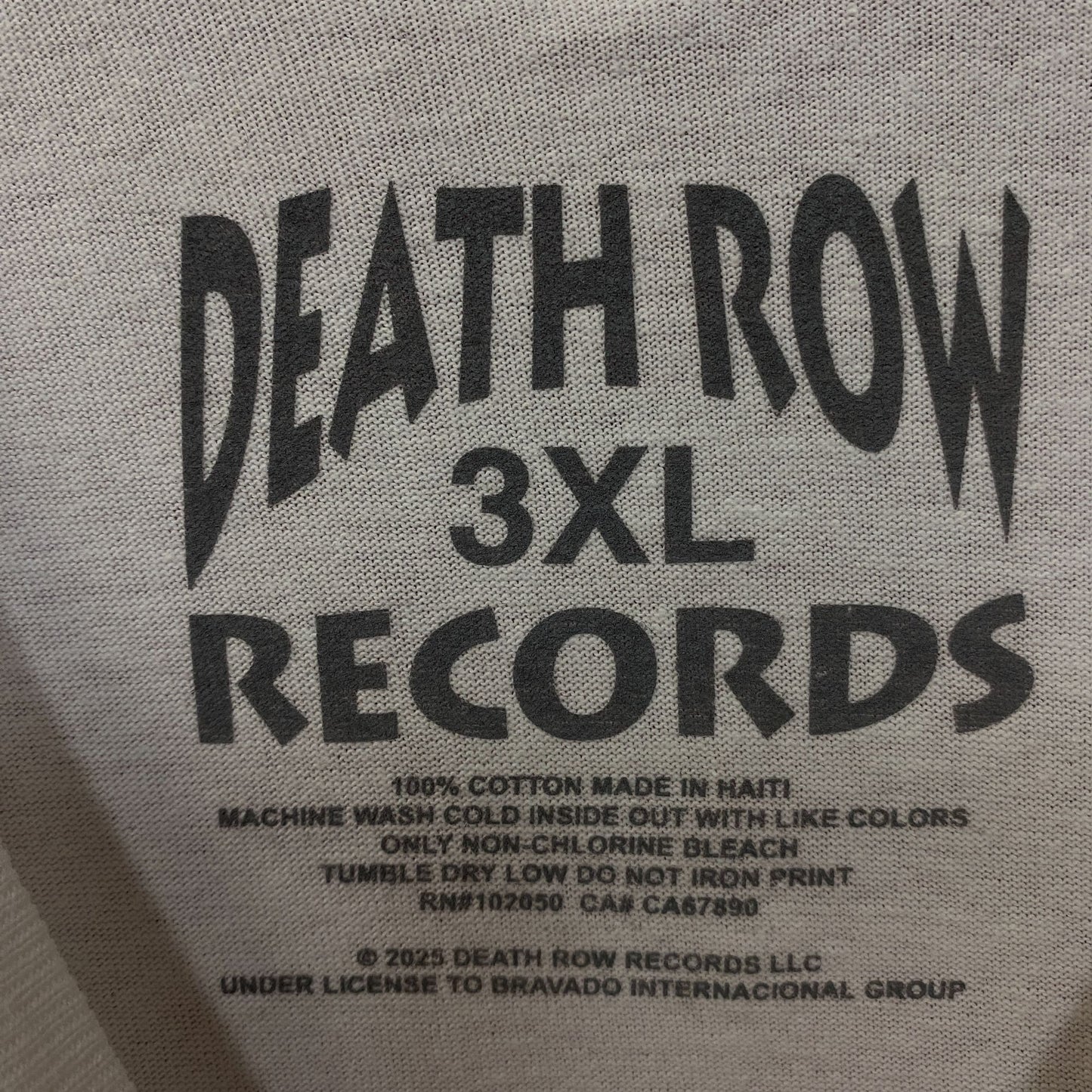 Death Row Records Puffy Electric Chair Inmate Logo Rap Tee 3XL